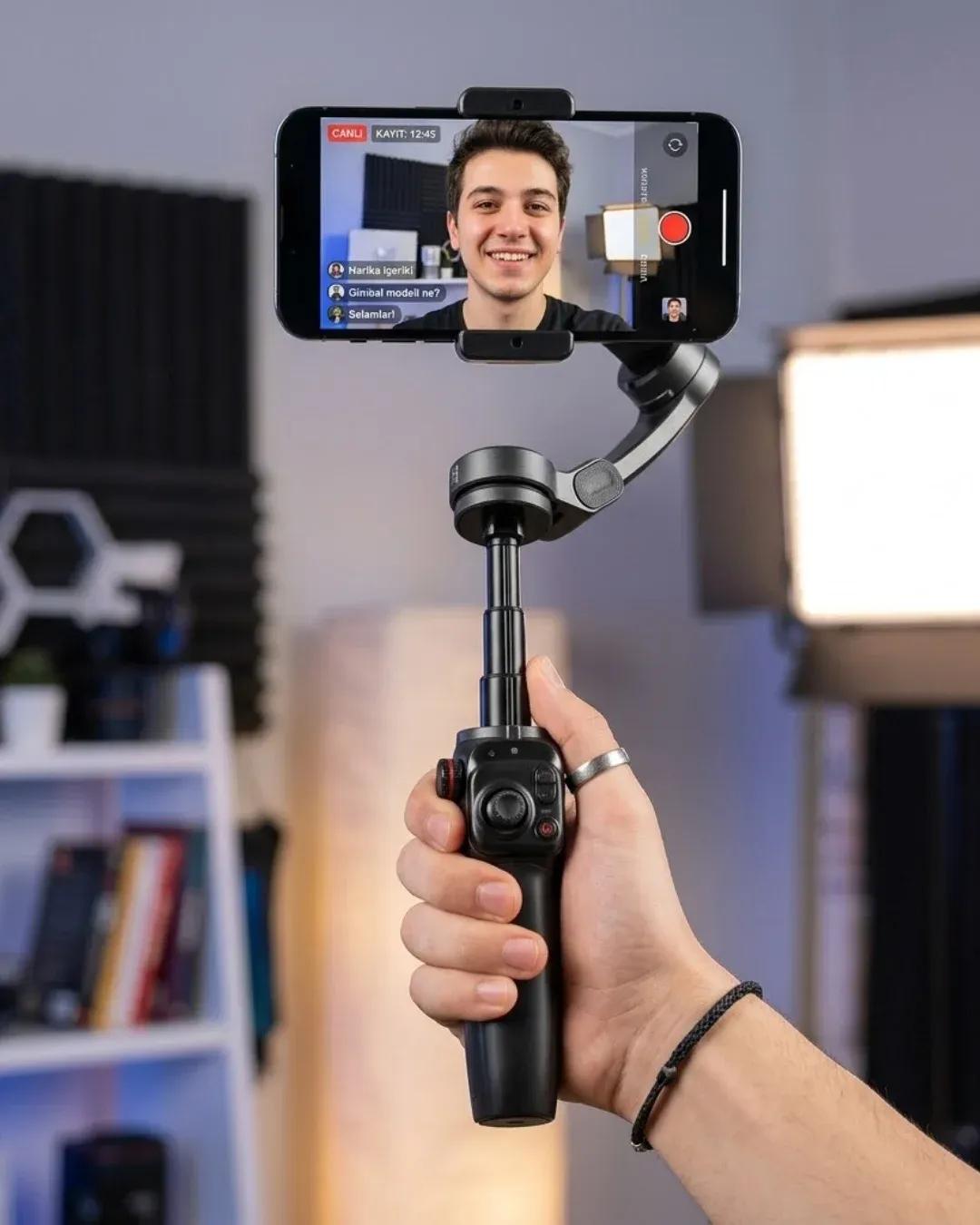 DAYI | 3 Eksen Telefon Gimbal Stabilizer Video Sabitleyici Vlog ve Çekim Aparatı