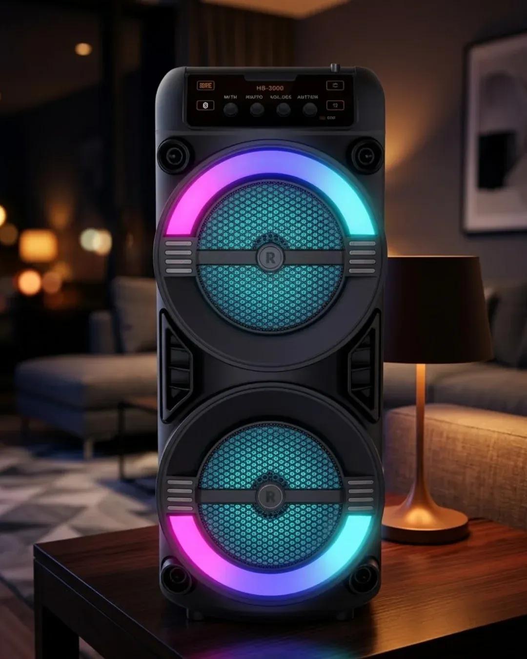 DAYI | RGB Işıklı Bluetooth Hoparlör Kablosuz Taşınabilir Stereo Speaker