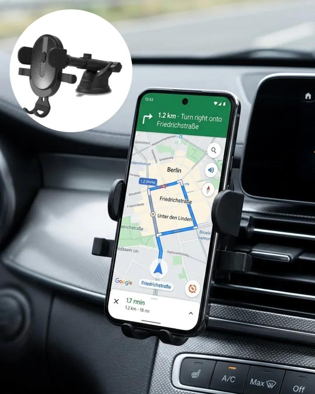 DAYI | Araç Havalandırma Telefon Tutucu 360 Derece Döner Otomatik Kilitli Stand