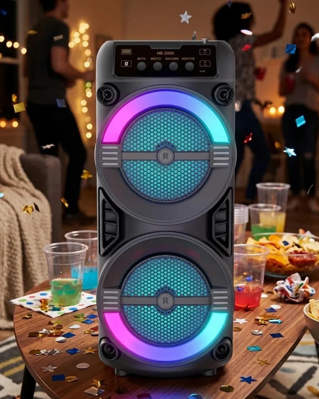 DAYI | LED Işıklı Kablosuz Bluetooth Hoparlör USB TF Kart Destekli