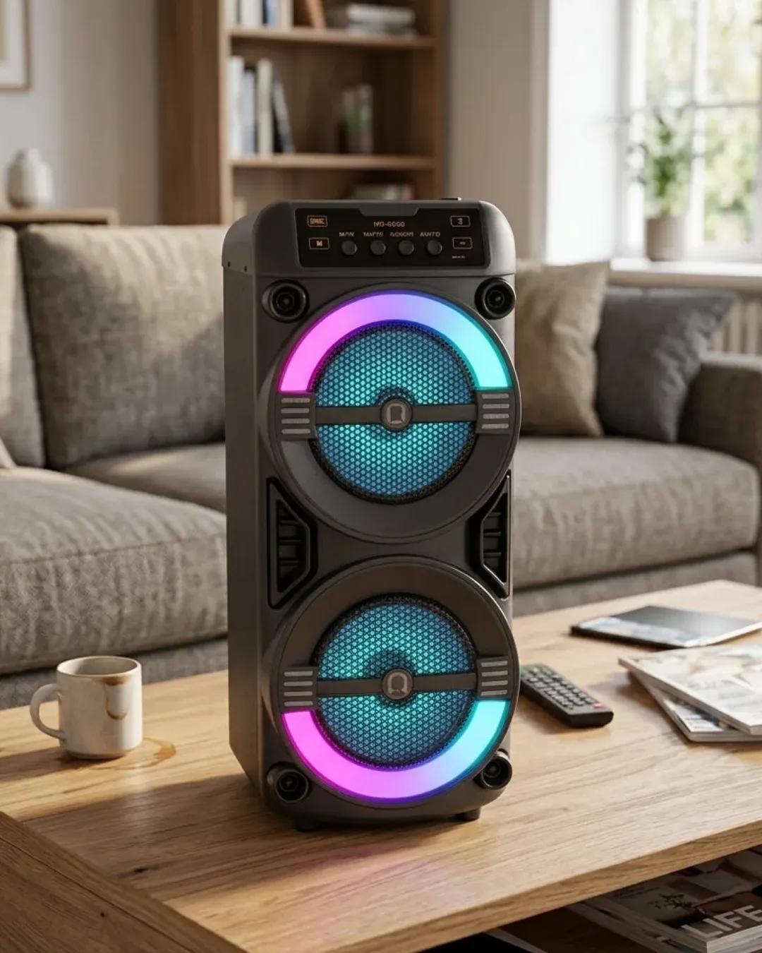 DAYI | Taşınabilir Bluetooth Hoparlör RGB Işık Efektli Stereo Ses