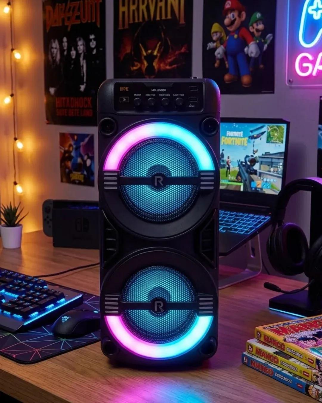 DAYI | Kablosuz Bluetooth Hoparlör LED Işıklı USB ve TF Kart Destekli