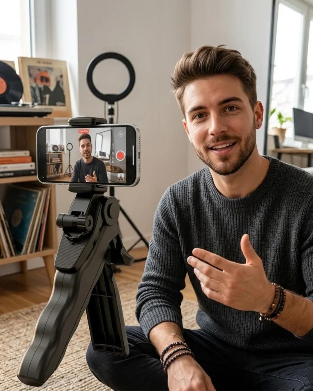 DAYI | Katlanabilir Telefon Standı Mini Tripod Masaüstü Video Çekim Tutucu